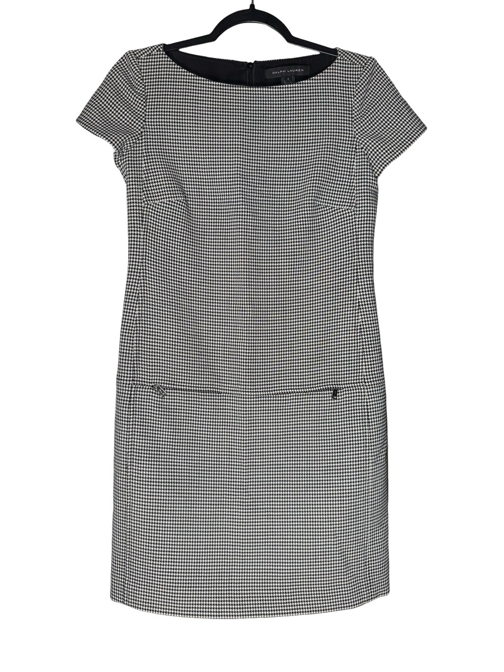 Ralph Lauren Black Label Dress Sz 2 Mini Luxury Houndstooth Career Business Work